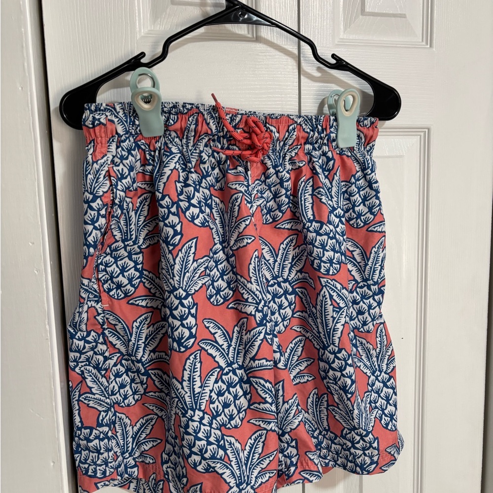 George Blue and White Swim Trunks